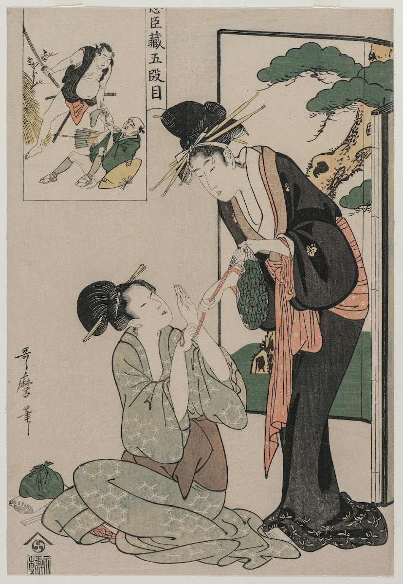 Chushingura Act V of The Storehouse of Loyalty late 1790s