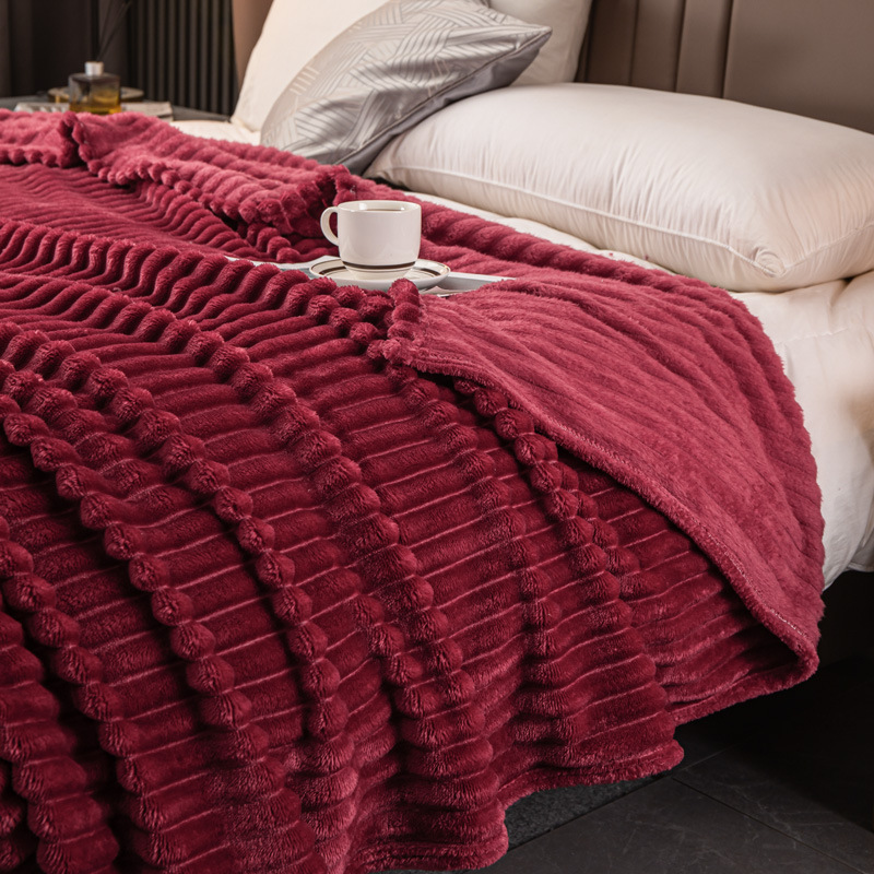 Milk fiber blanket, Nordic style, extra thick
