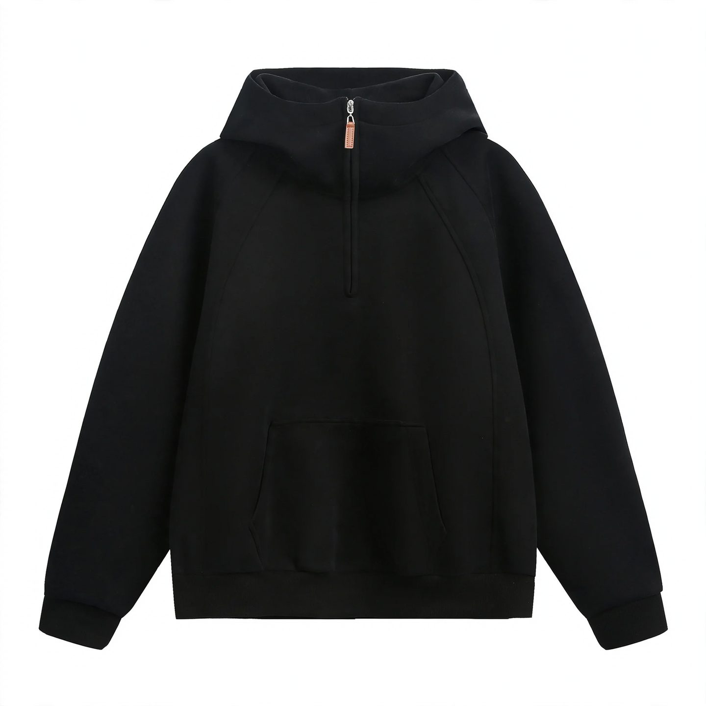 Unisex-Kapuzenpullover mit Reißverschluss und Stehkragen