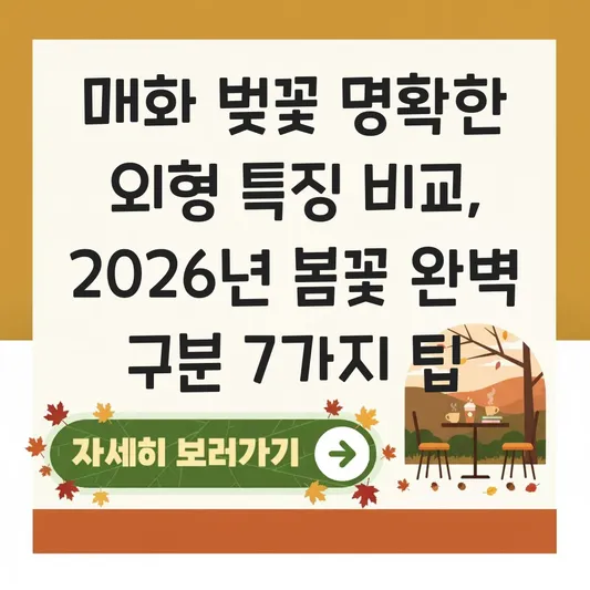매화 벚꽃 명확한 외형 특징 비교
