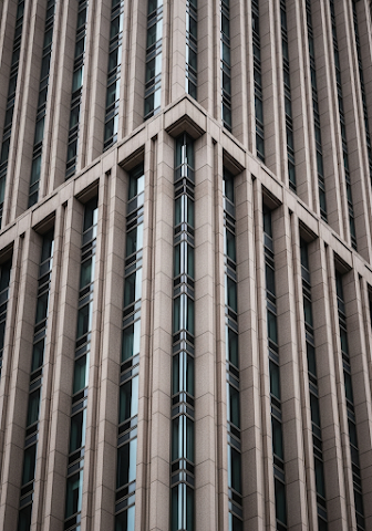 Modern Skyscraper Corner Close-Up