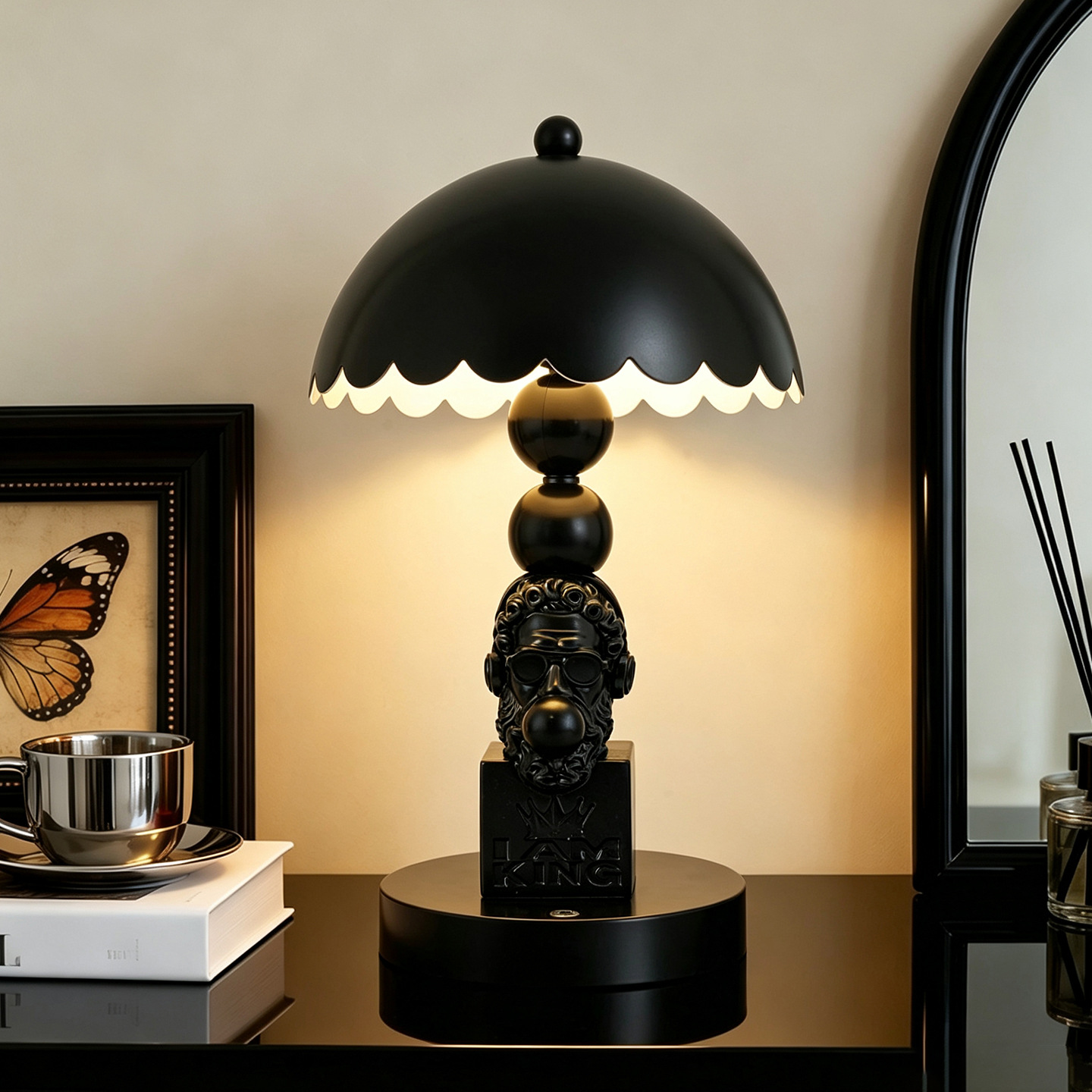 Vintage Bubble King Tischlampe mit Farbwechsel