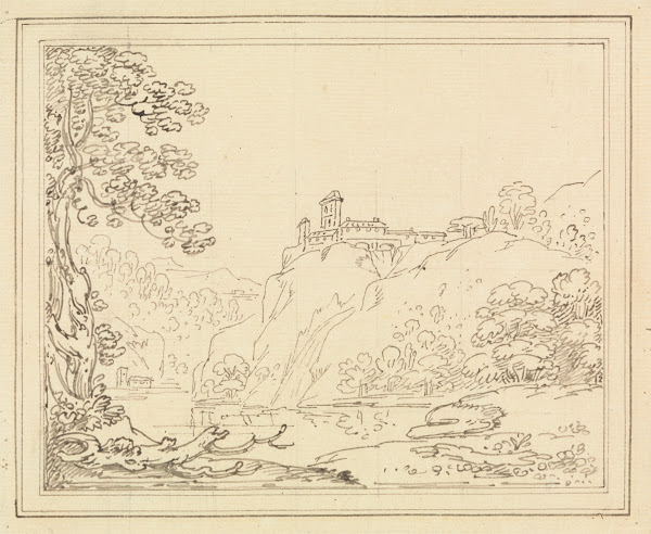 Palace on a Cliff Above a River 1780 1789