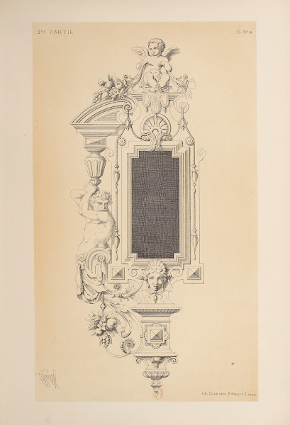Cartouche Pour Enserrer Une Peinture Ou Une Plaque De Marbré 1866