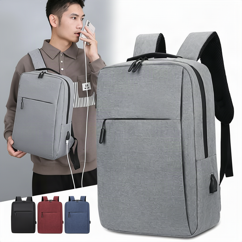 Expandable Canvas Backpack with USB, up to 20L, 16 inches