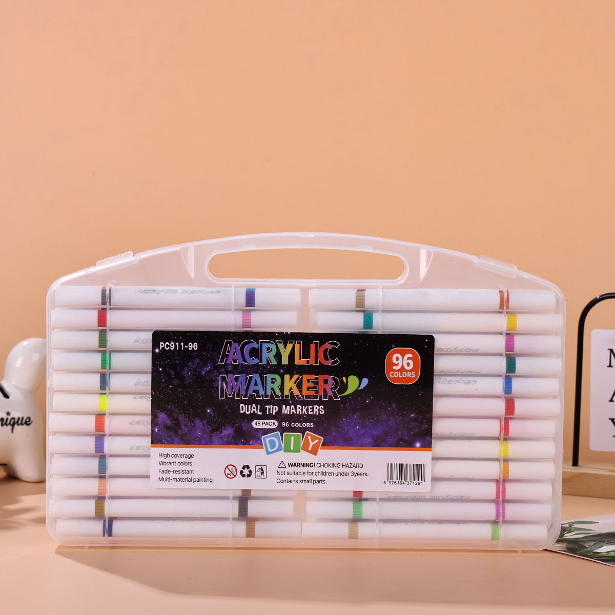 Acrylic marker set, 12–48 colors, PVC pen