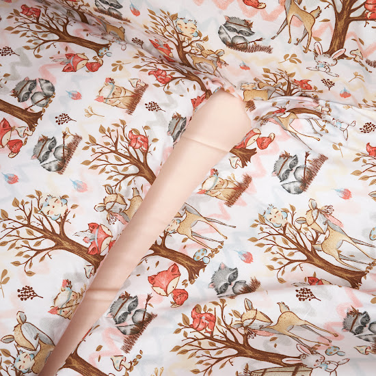 Bedding set for a baby crib 8 el Twins Standard New Indian friends white/orange