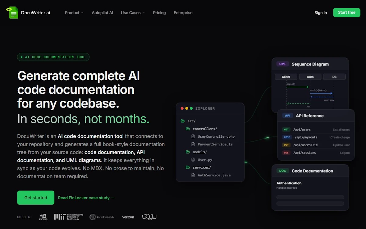 Captura de DocuWriter.ai
