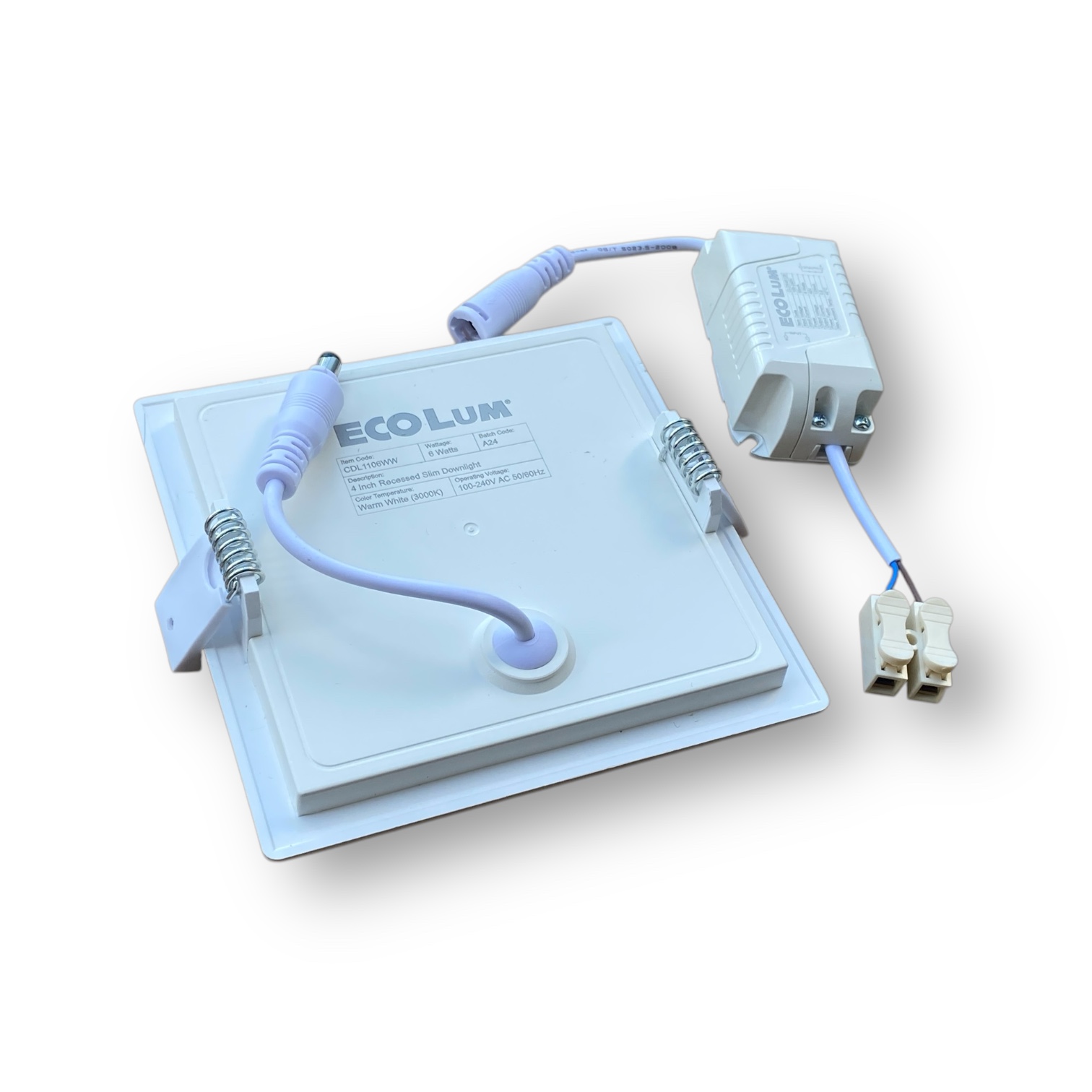 Ecolum Square Recessed Slim Downlights (Warm White)