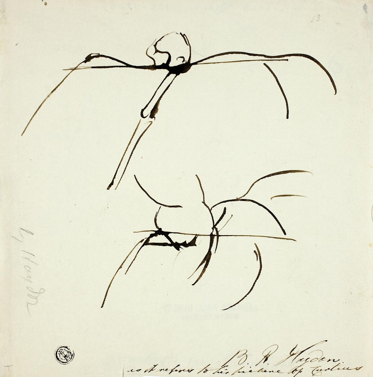 Sketches Related to Painting of Marcus Curtis