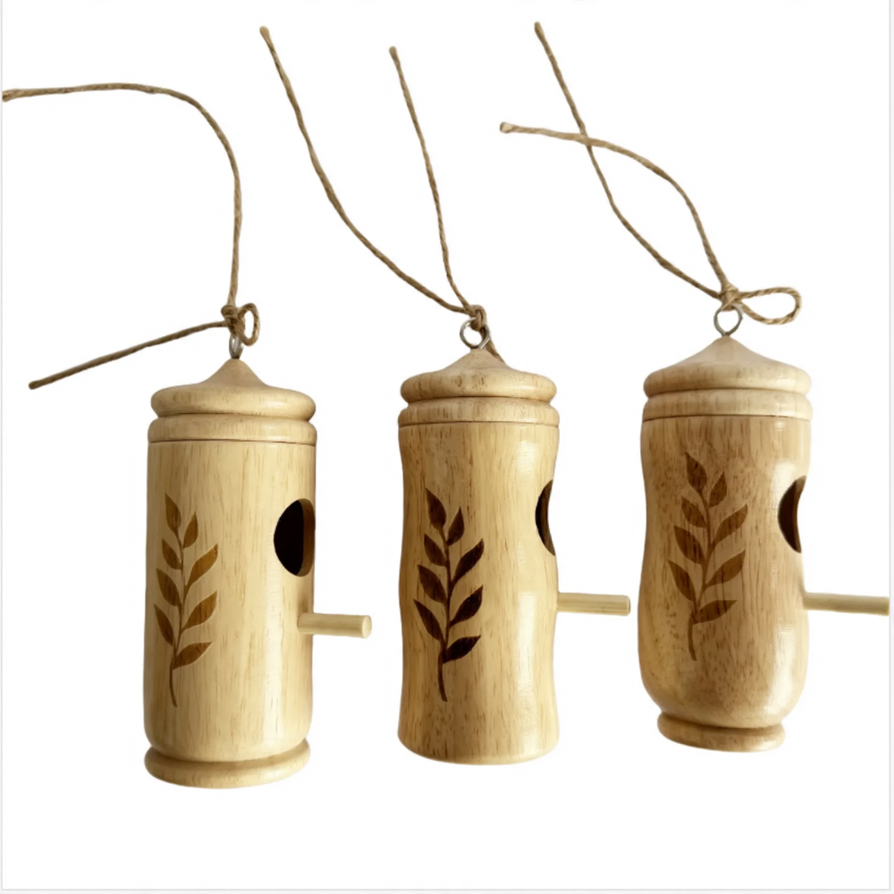 Wooden hummingbird house, 13x5 cm