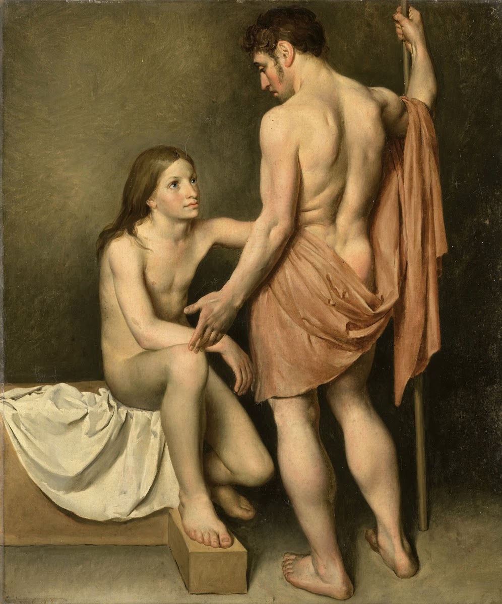 Academiestudie van een man en een vrouw 1808