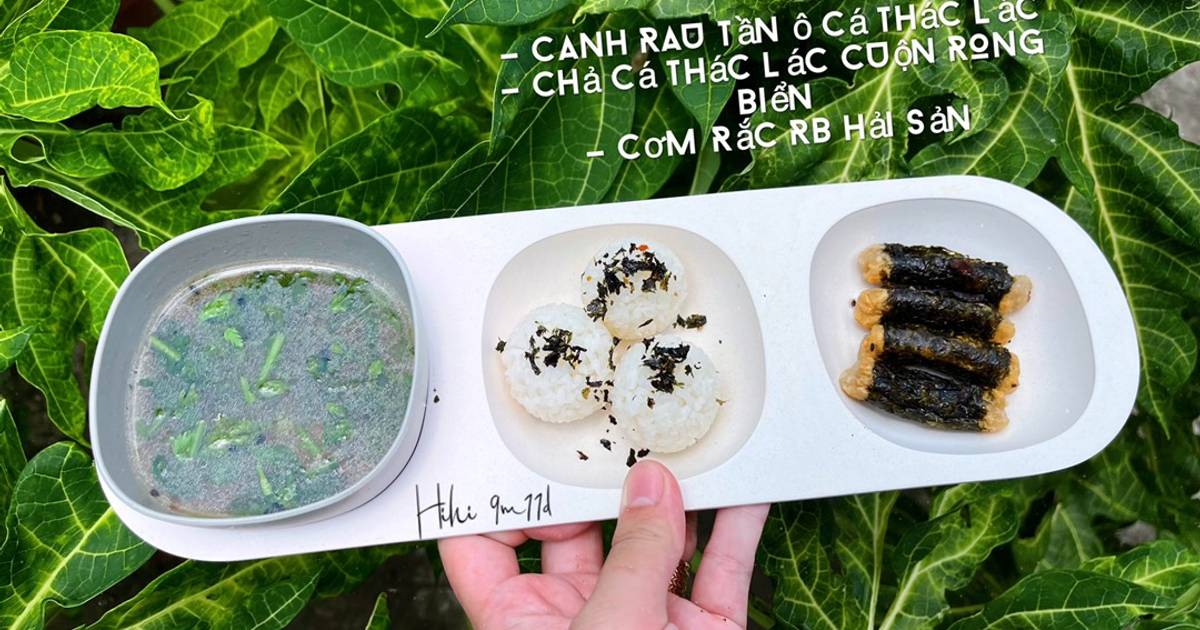 CHẢ CÁ THÁC LÁC CUỘN RONG BIỂN - BÉ ĂN DẶM 9M+