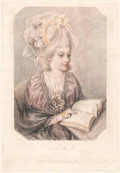 A Portrait Young Woman Reading a Book 1778