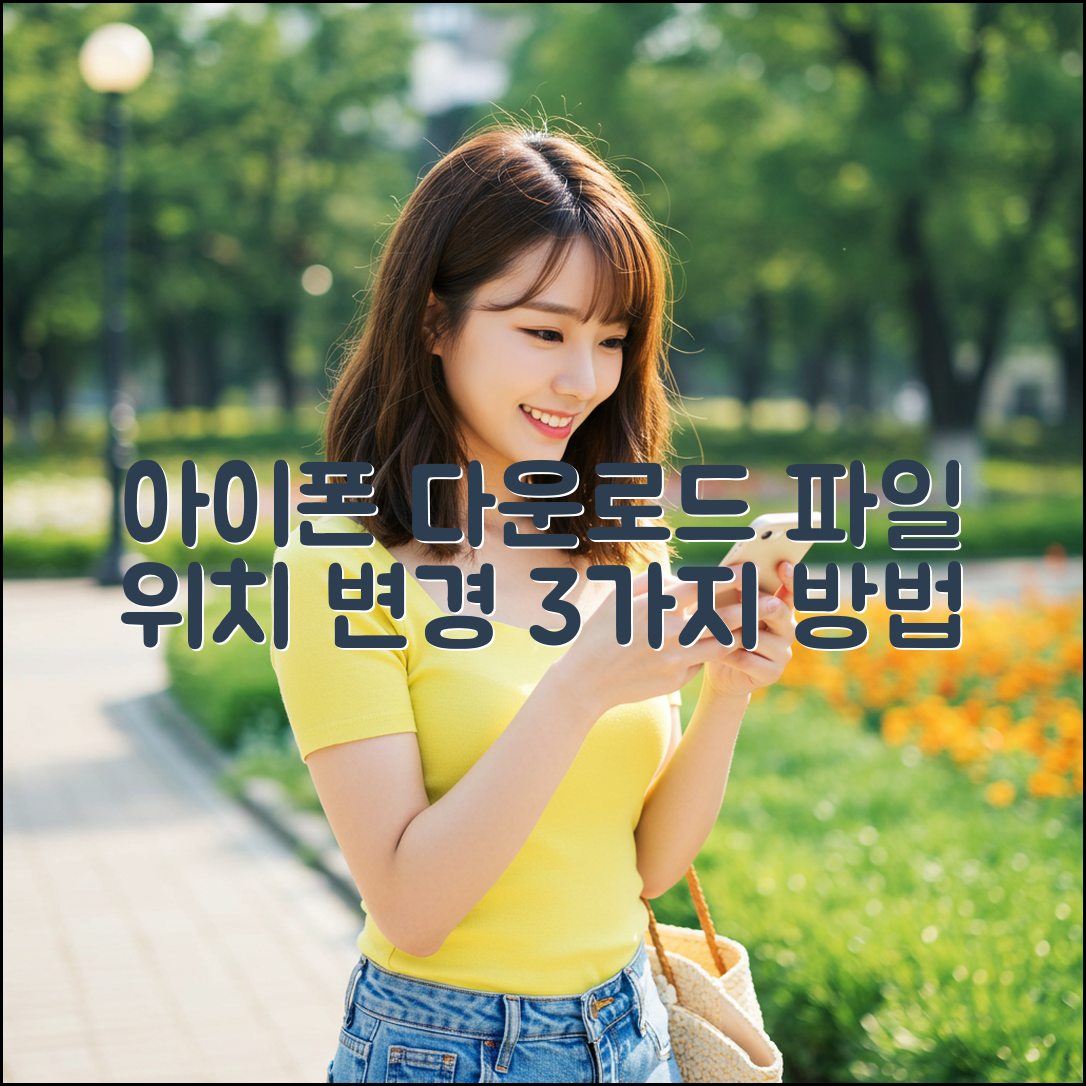 아이폰 다운로드 파일 저장 위치, 3가지 방법으로 바꾸세요!