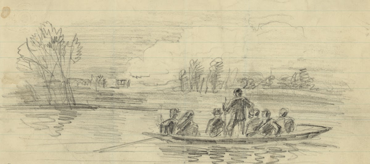 Men in boat 1860 1865