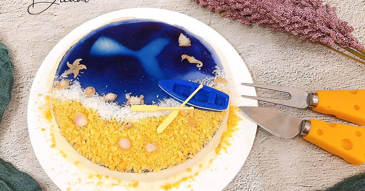 Bánh cheesecake biển xanh