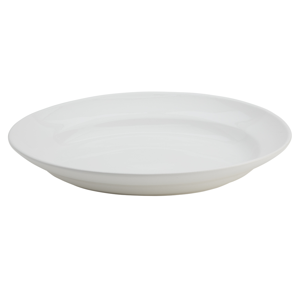 Platón ovalado de cerámica Blanc de Blanc™ 50 cm