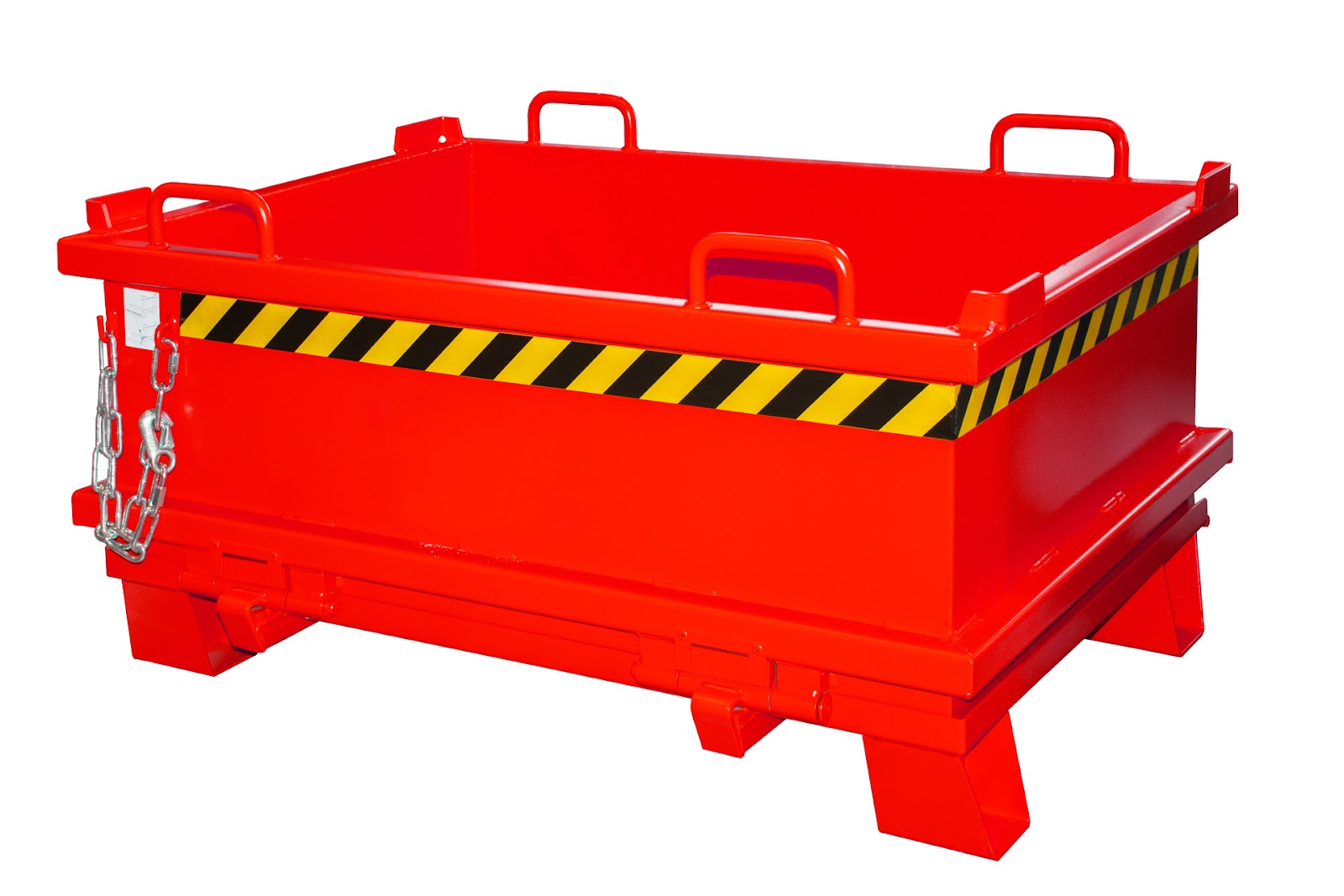 Bodemklepcontainer SB 500, gelakt, Vuurrood