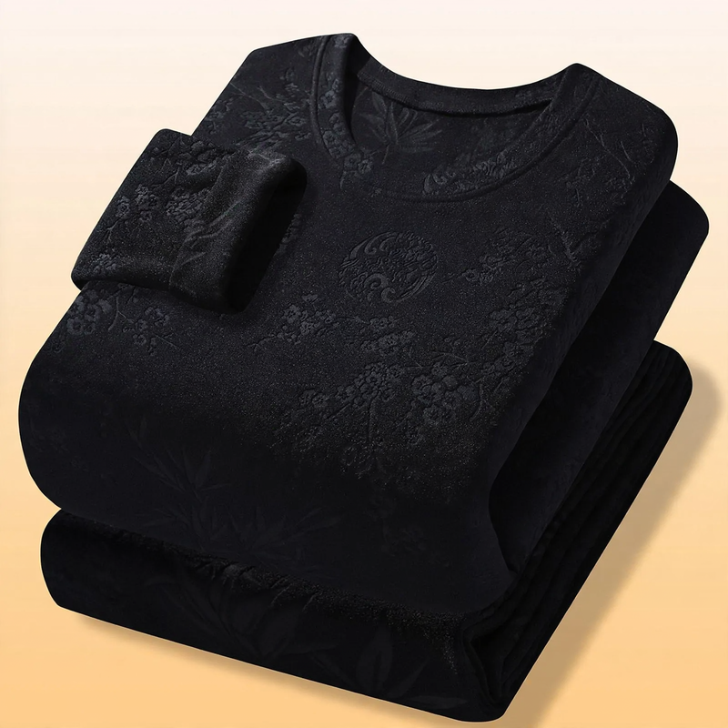 Men's Thermal Set, Lined, with Embossed Pattern