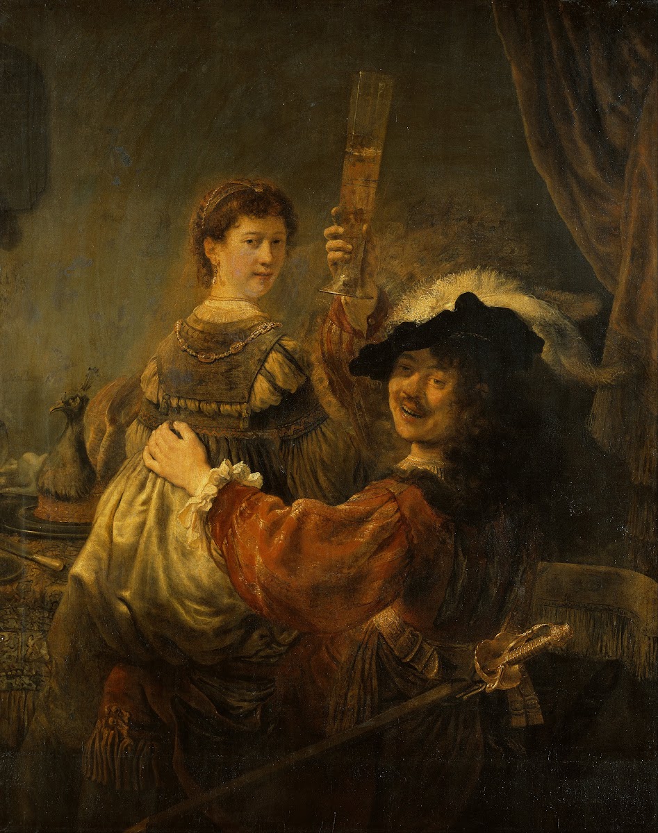 Rembrandt and Saskia in the Scene of the Prodigal Son circa 1635