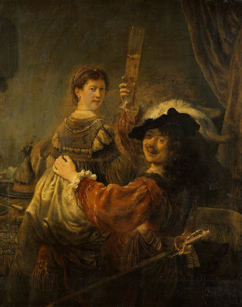 Rembrandt and Saskia in the Scene of the Prodigal Son circa 1635
