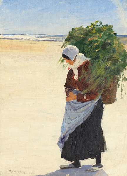 Seetang Sammlerin an der Küste 1895 1900