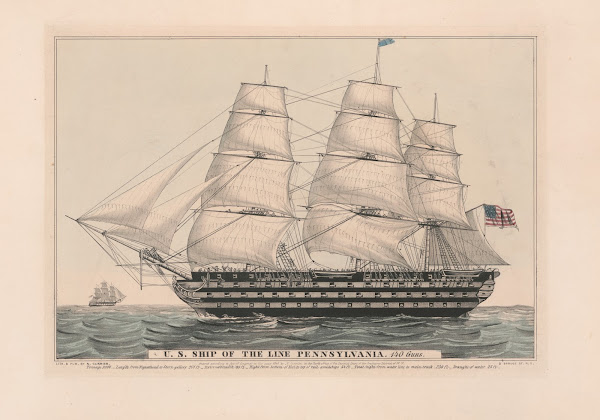 US ship of the line Pennsylvania 140 guns 1846