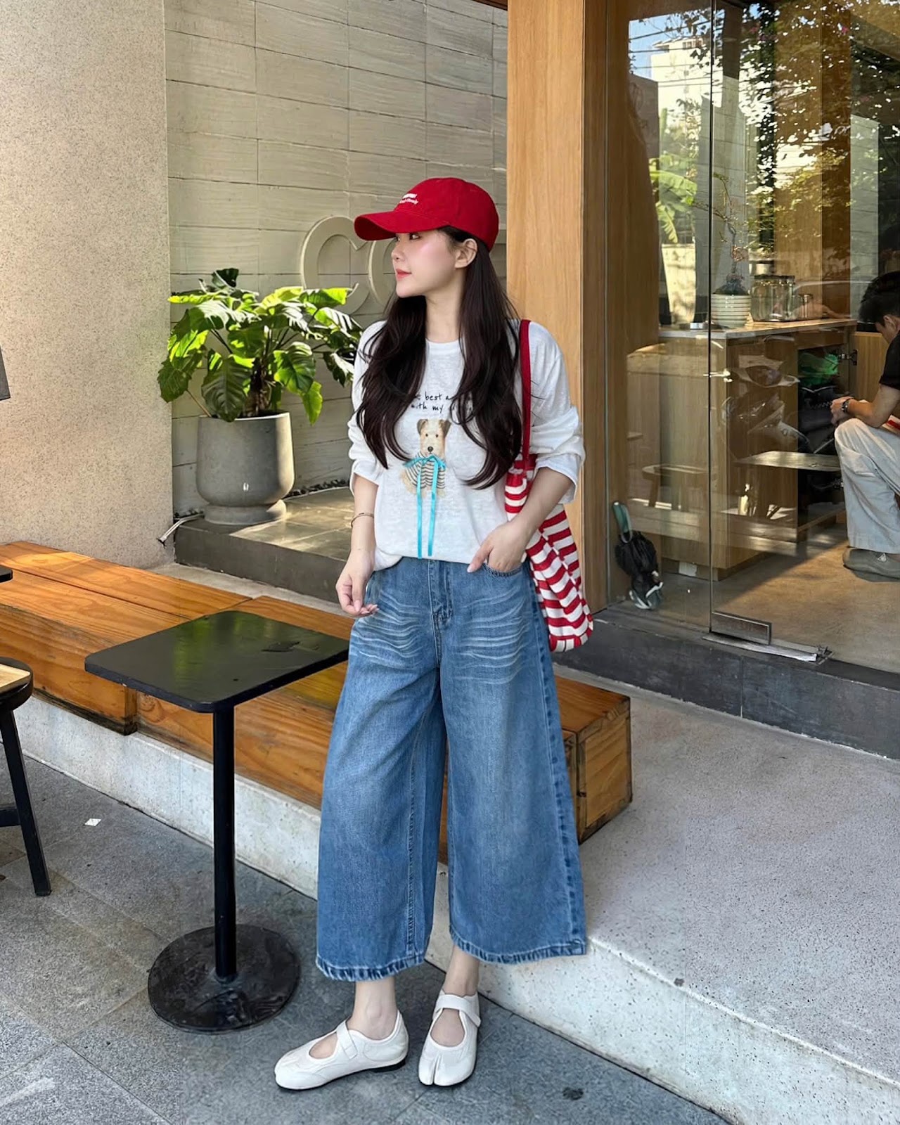 Áo thun dài tayin hình chú chó đính nơXONXEN SHOP 921 – Image 8