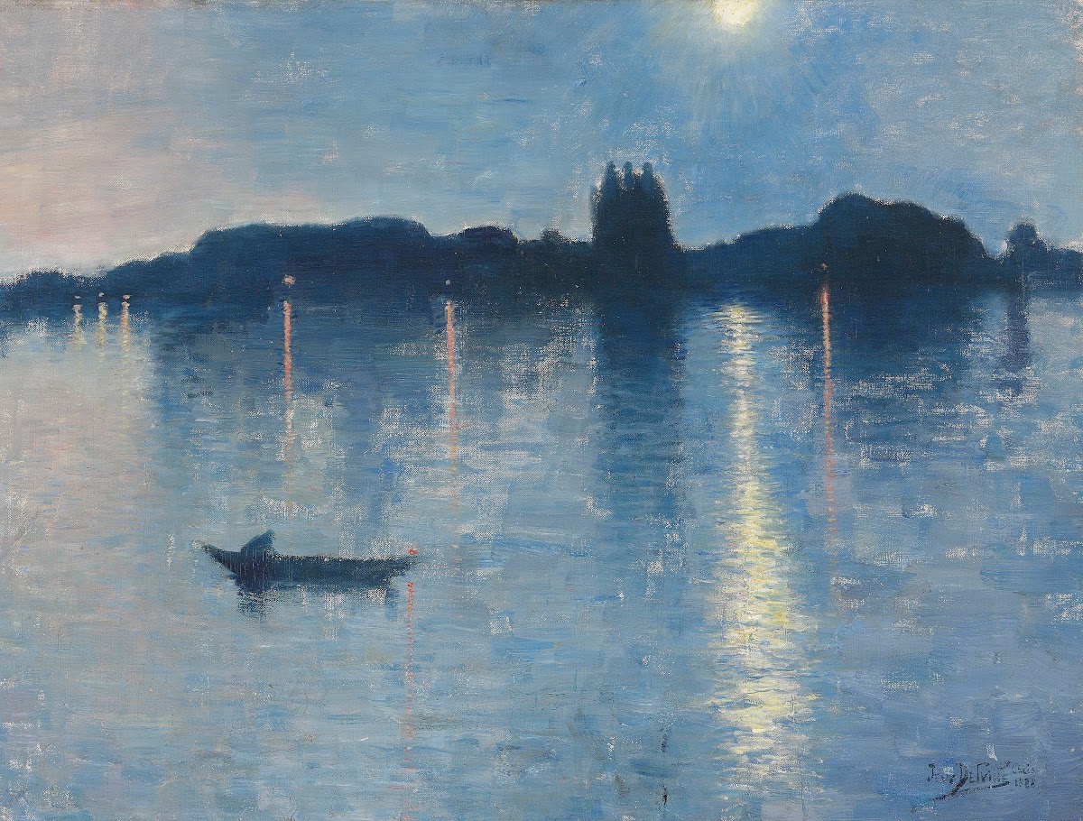Le lac au clair de lune 1888