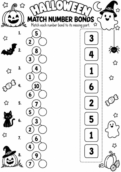 Halloween Match Number Bonds