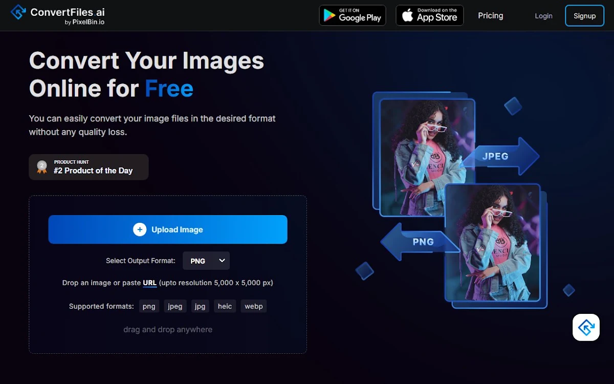Captura de Convertfiles.ai