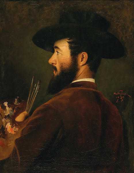 Selbstbildnis mit Malerpalette 1892