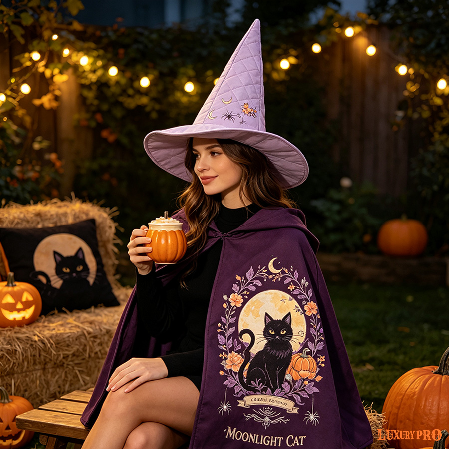 NICE Quilted Halloween Witch Hat