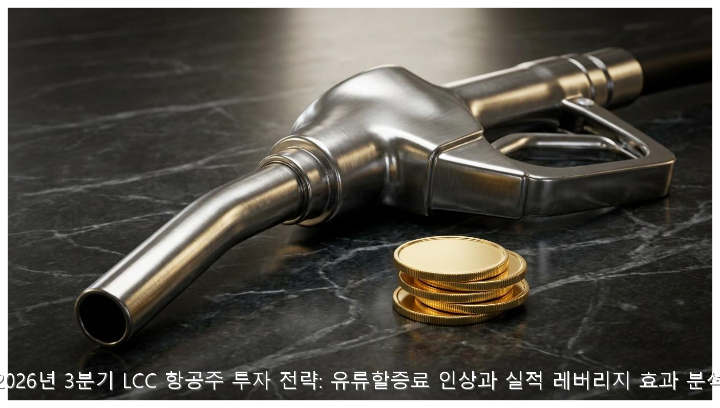 2026년 3분기 LCC 항공주 투자 전략: 유류할증료 인상과 실적 레버리지 효과 분석 핵심 안내 및 분석 인포그래픽 (2)