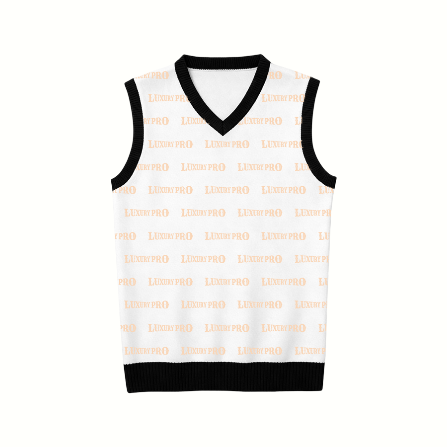 AOP Imitation knitted vest