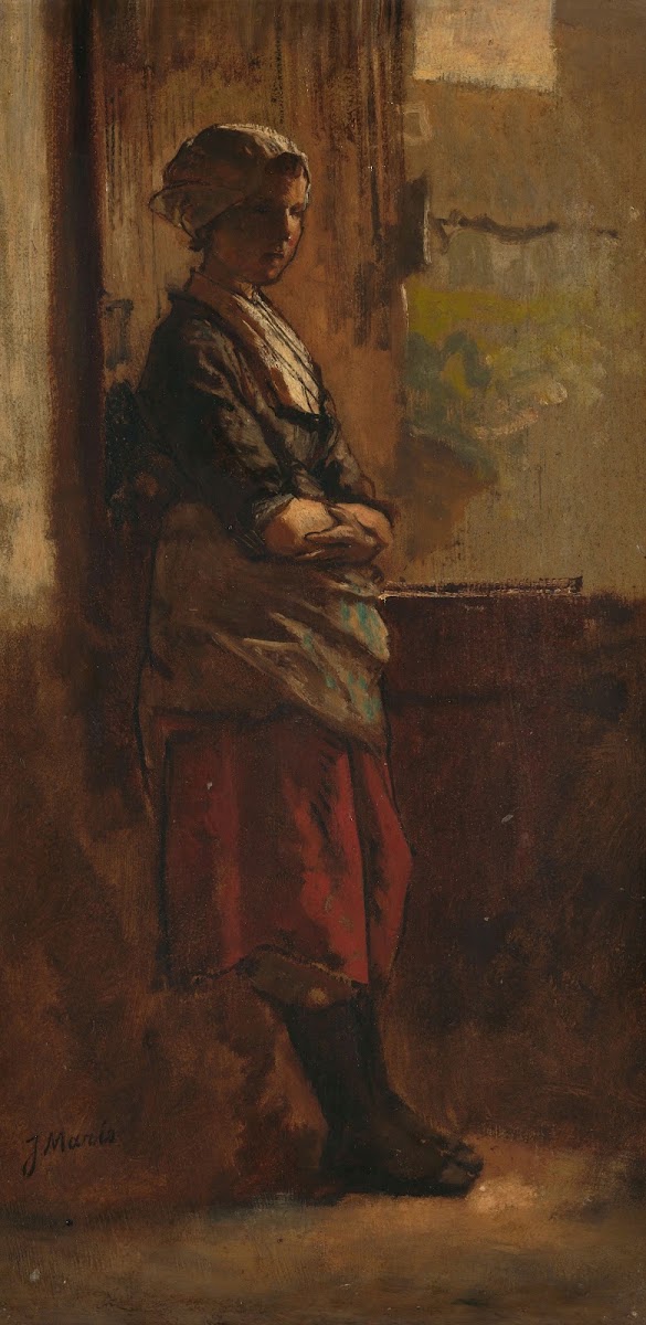 Meisje bij een deuropening 1870   1899