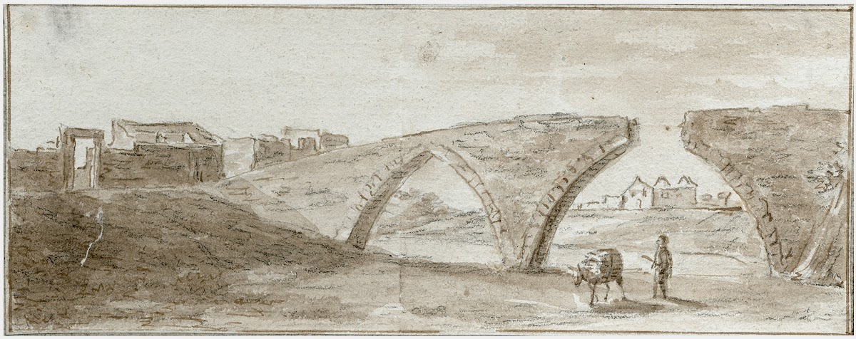 Ruïne van de brug in de Rio Secco