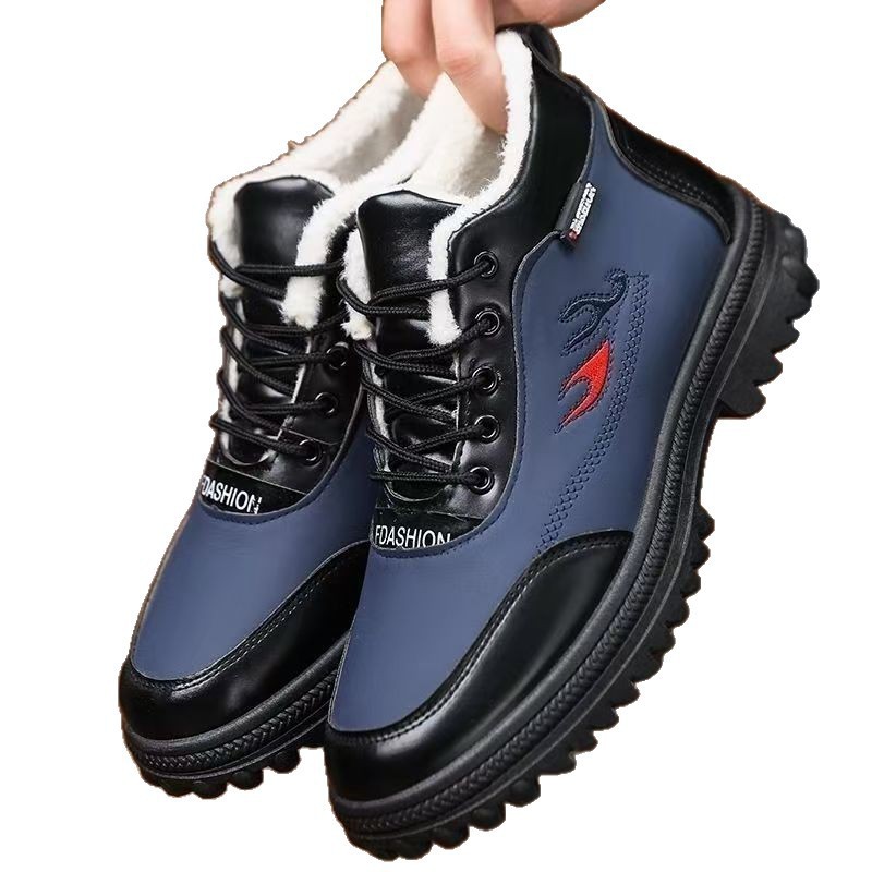 Men's winter boots, lined, water-repellent