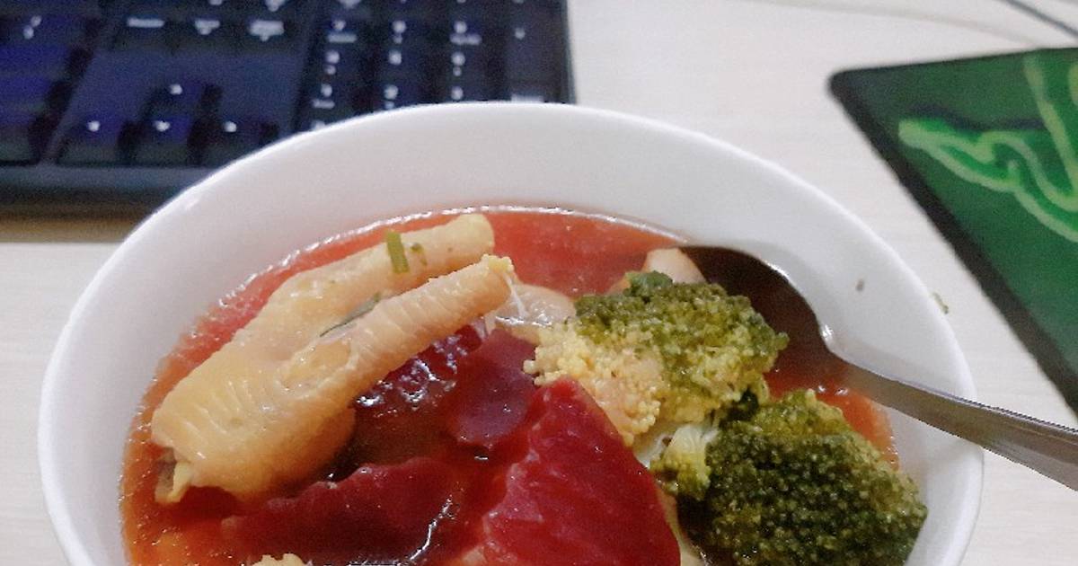 Canh soup chân gà
