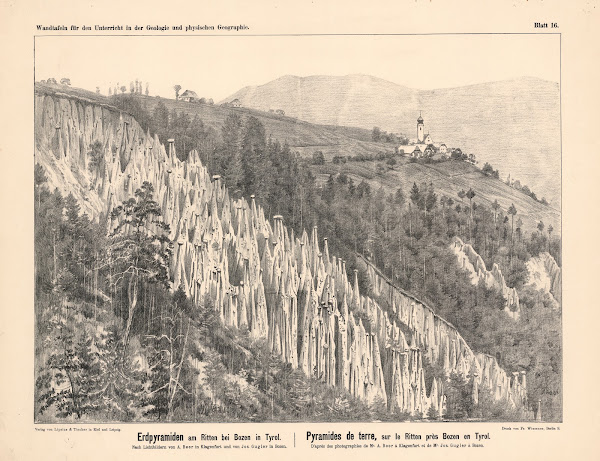 Erdpyramiden Am Ritten Bei Bozen In Tyrol 1889