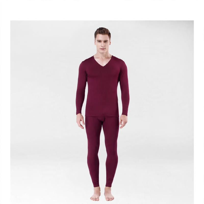 Men's thermal underwear set, seamless, insulated