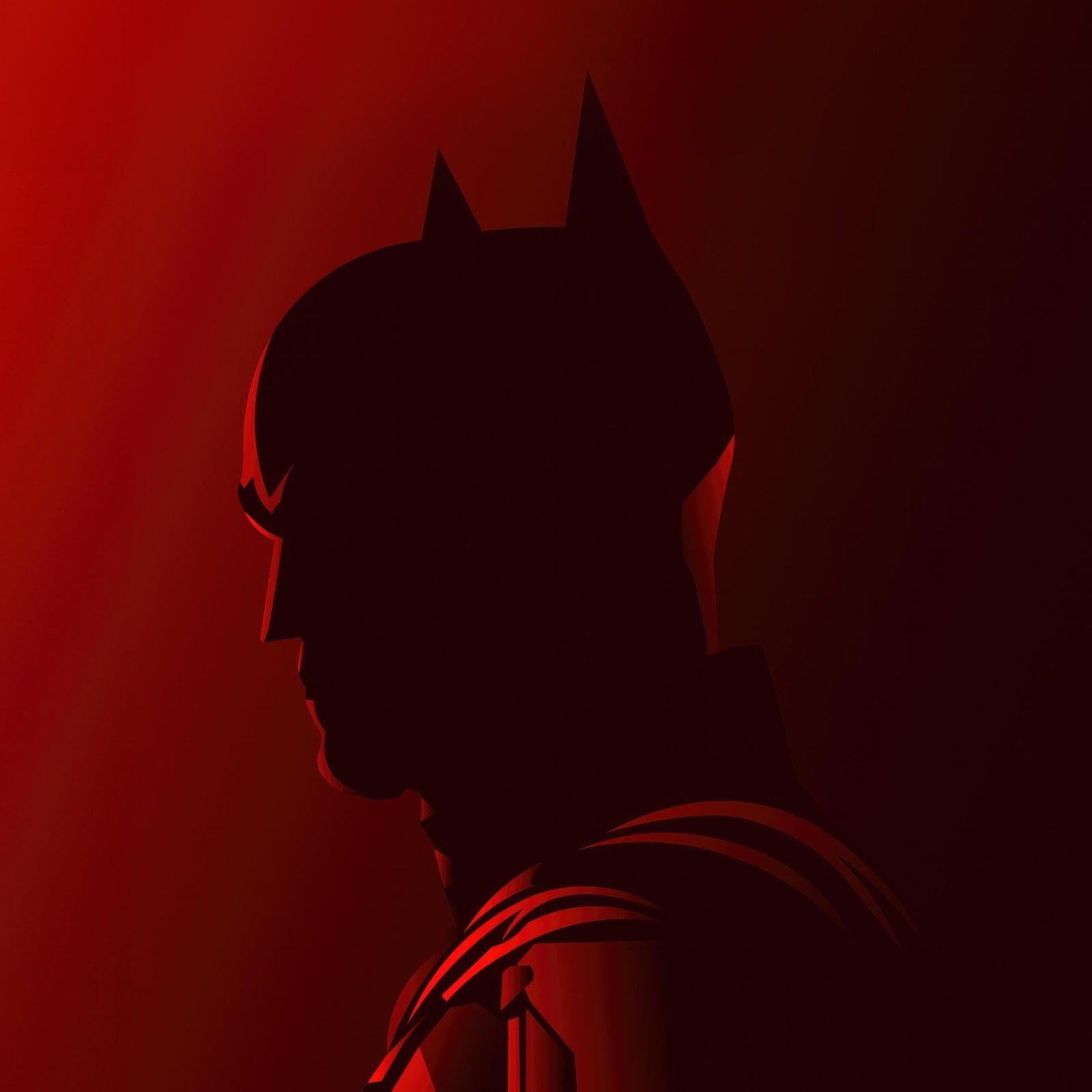 Download Batman, Red, Silhouette, Dc, Superhero 4K iPhone