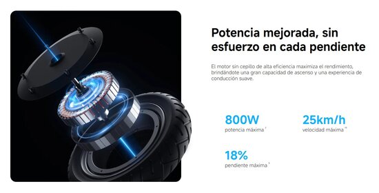 Xiaomi Scooter 6 motor 800W 25km h patineta electrica pendiente 18 porciento