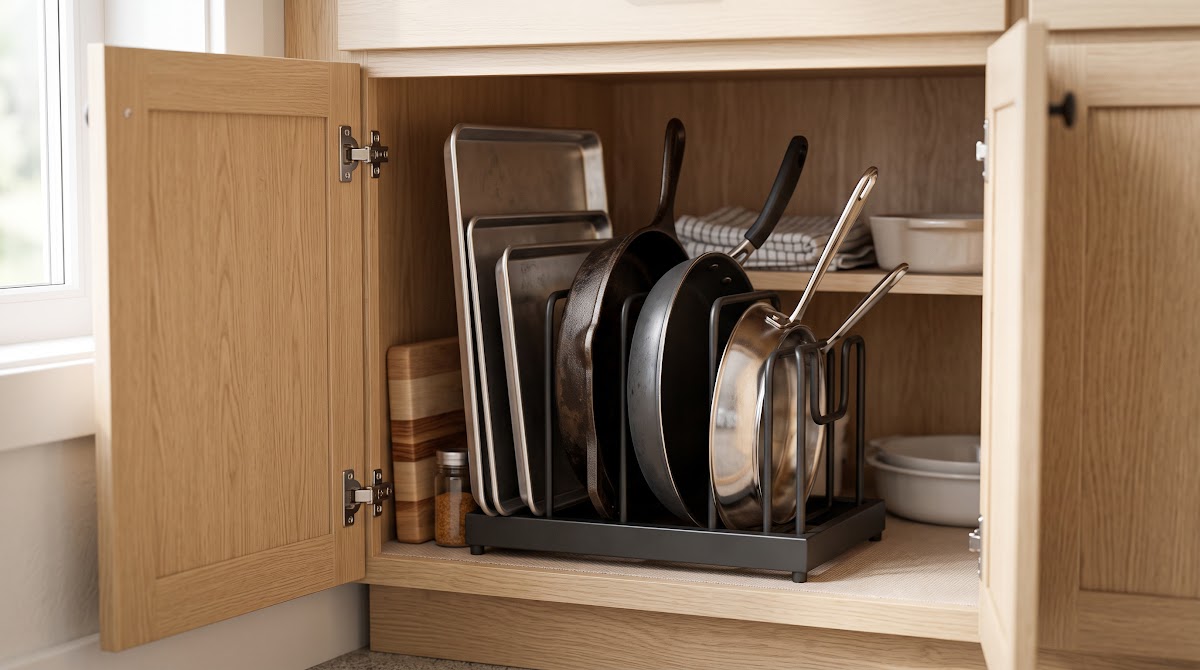 Best Pan Racks for Kitchen Cabinets (2026) - BEST COMPACT — IN CONTEXT