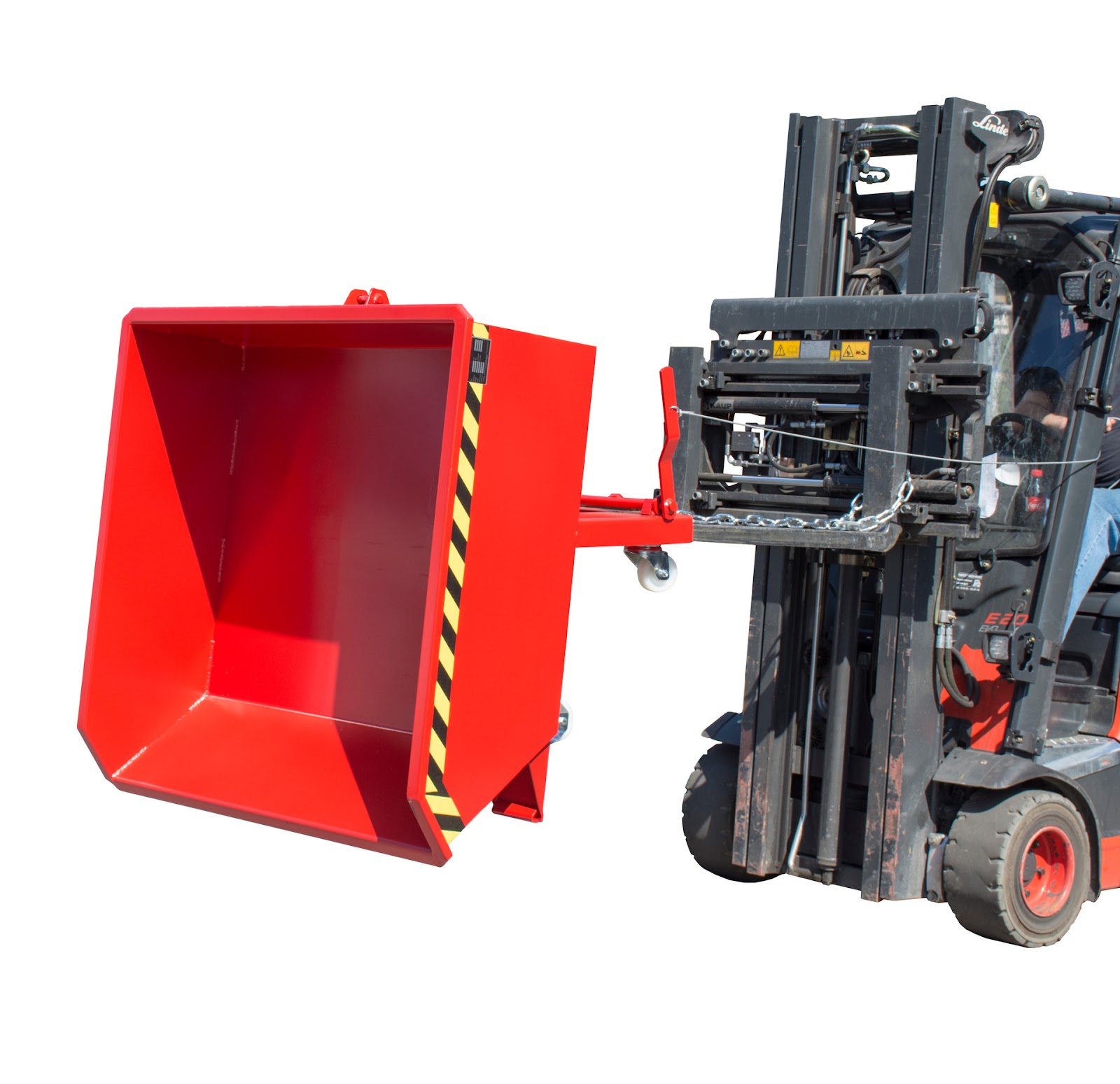 Mini-Kiepcontainer MGU 460, gelakt, Vuurrood
