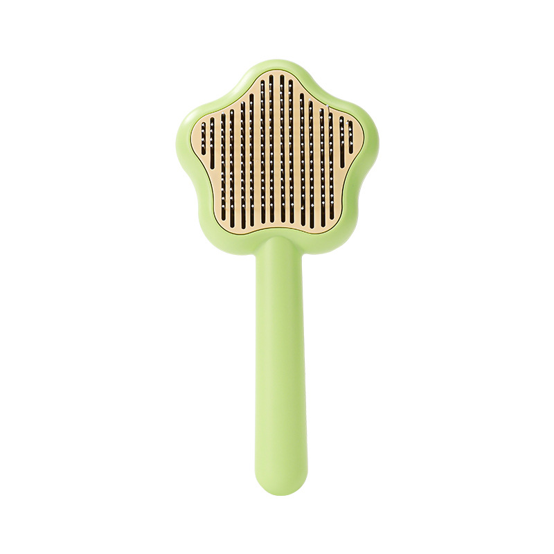 Pet comb with stainless steel teeth