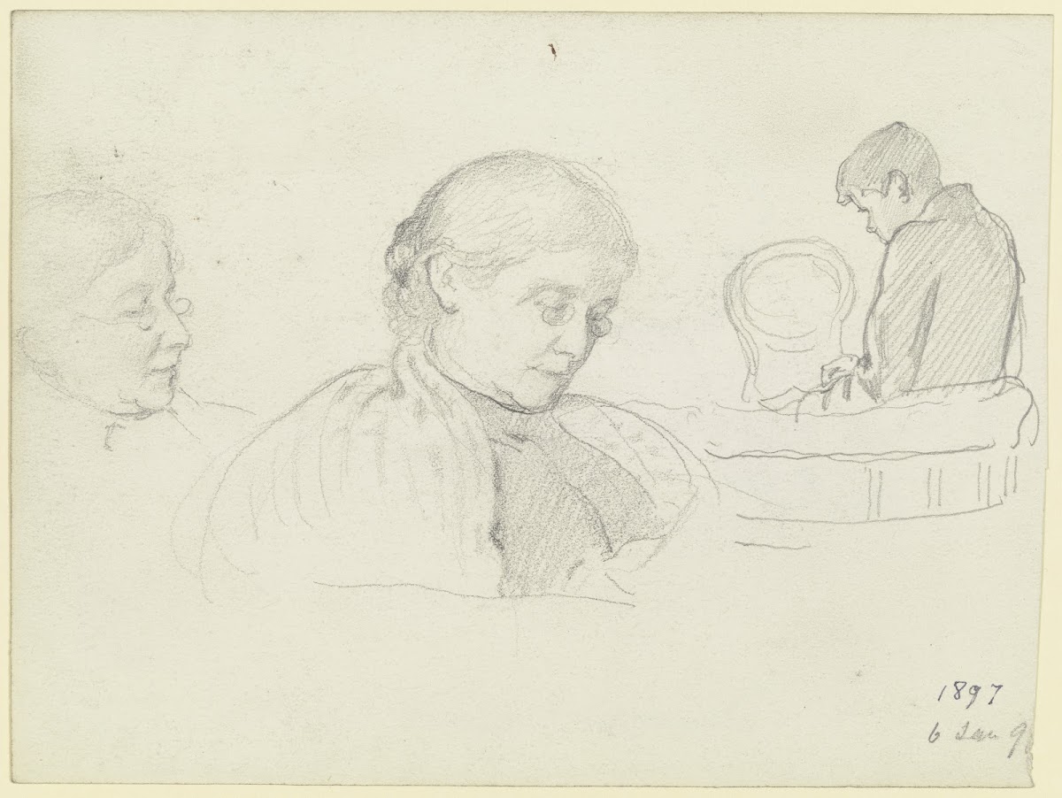 Die Familie des Künstlers Luise und Victor Scholderer 1897