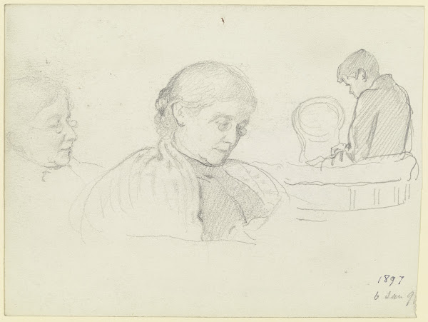 Die Familie des Künstlers Luise und Victor Scholderer 1897