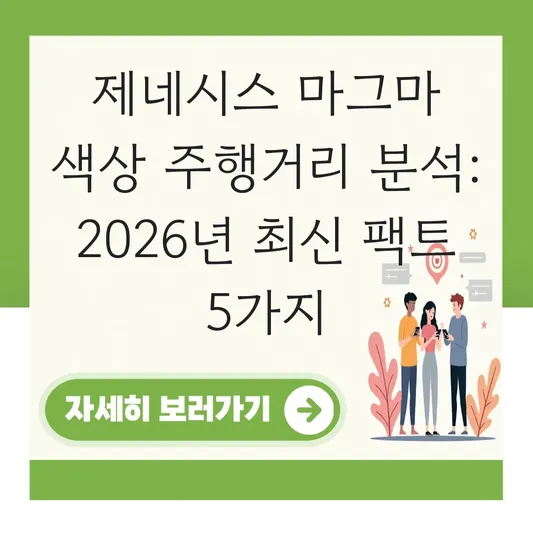 제네시스 마그마 색상 주행거리 분석